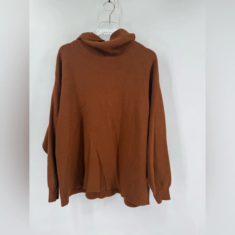 Free People |‎ Softly Structured Tunic Sweater Brown Size large